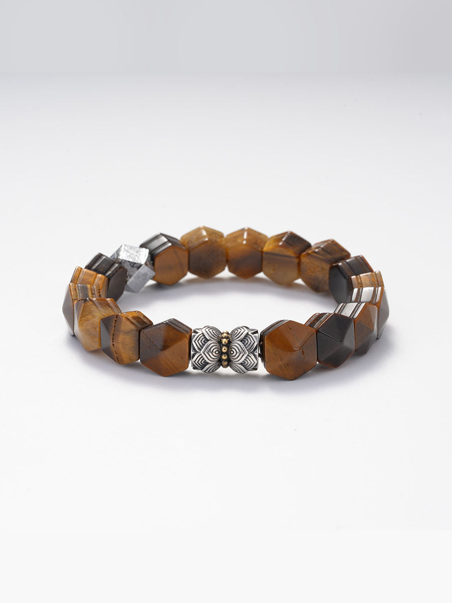 Samsara Six Realms Blessed Bracelet - Yellow/Silver, Lion